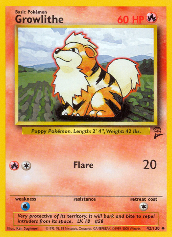 Base Set 2 Growlithe #42/130